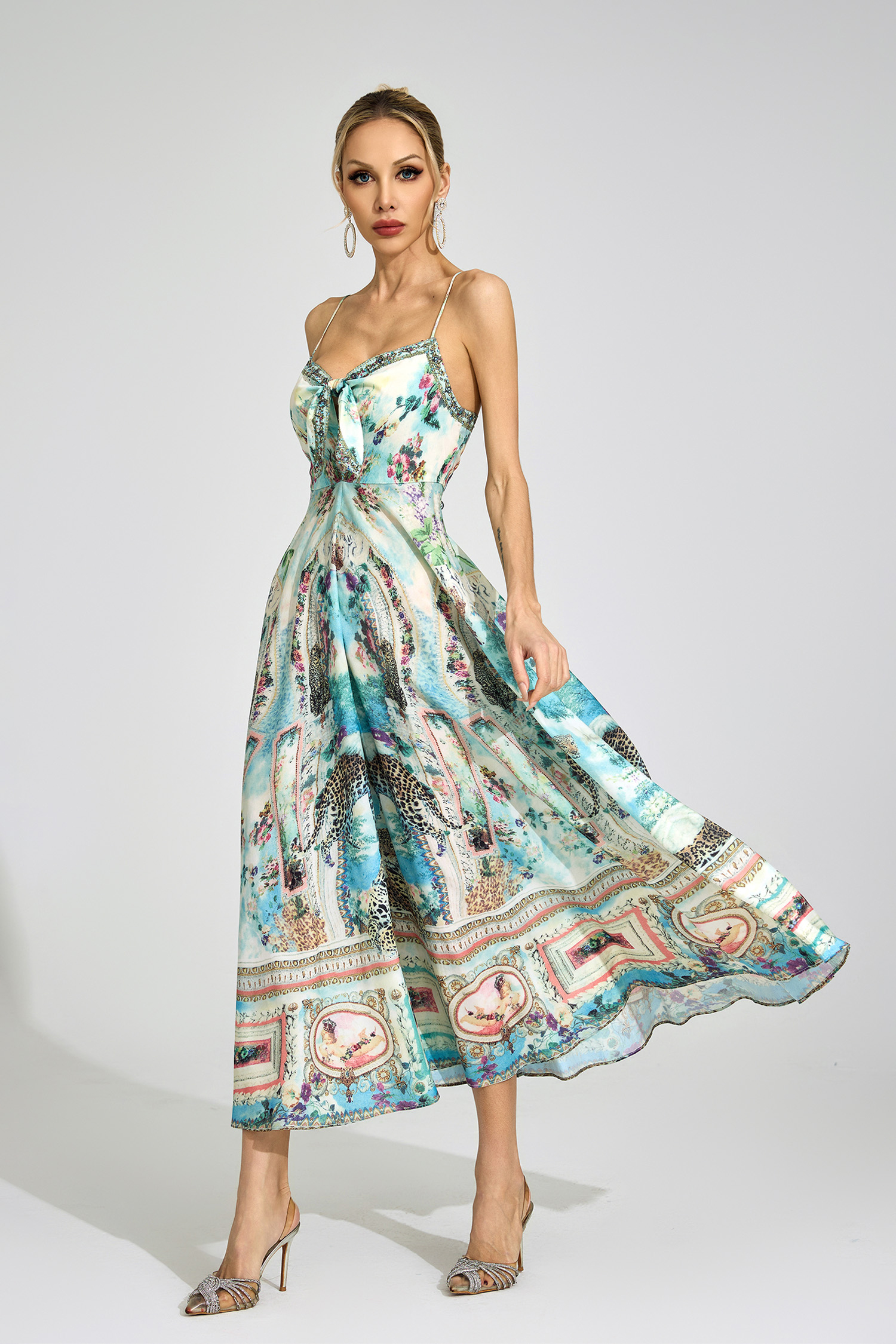 Conduit Green Print Maxi Dress