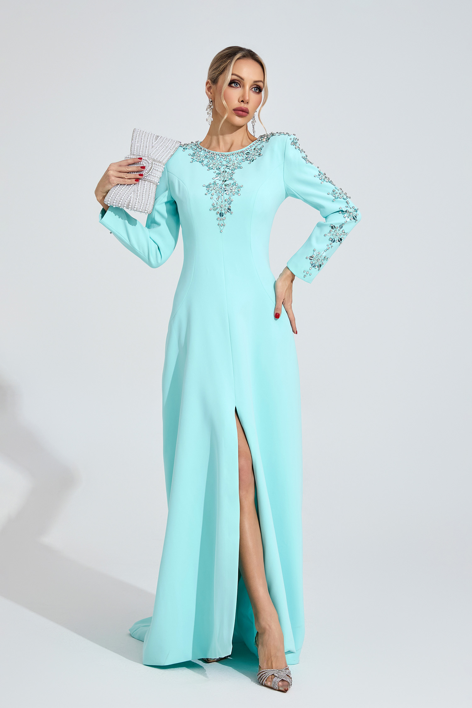 Lucinda Bule Diamond Maxi Dress