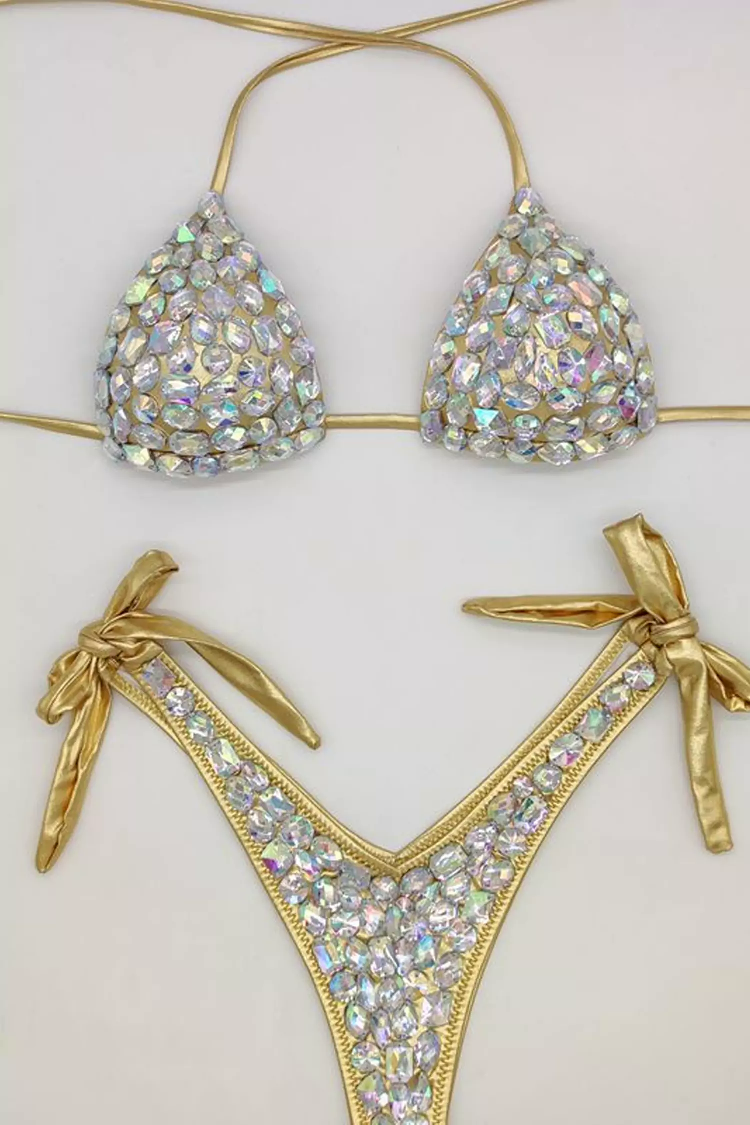 Gold Diamond Halter Bikini
