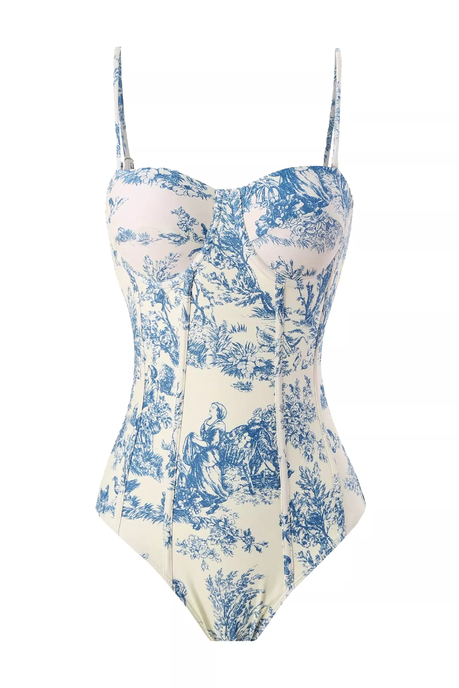 Blue One Piece Swimwear