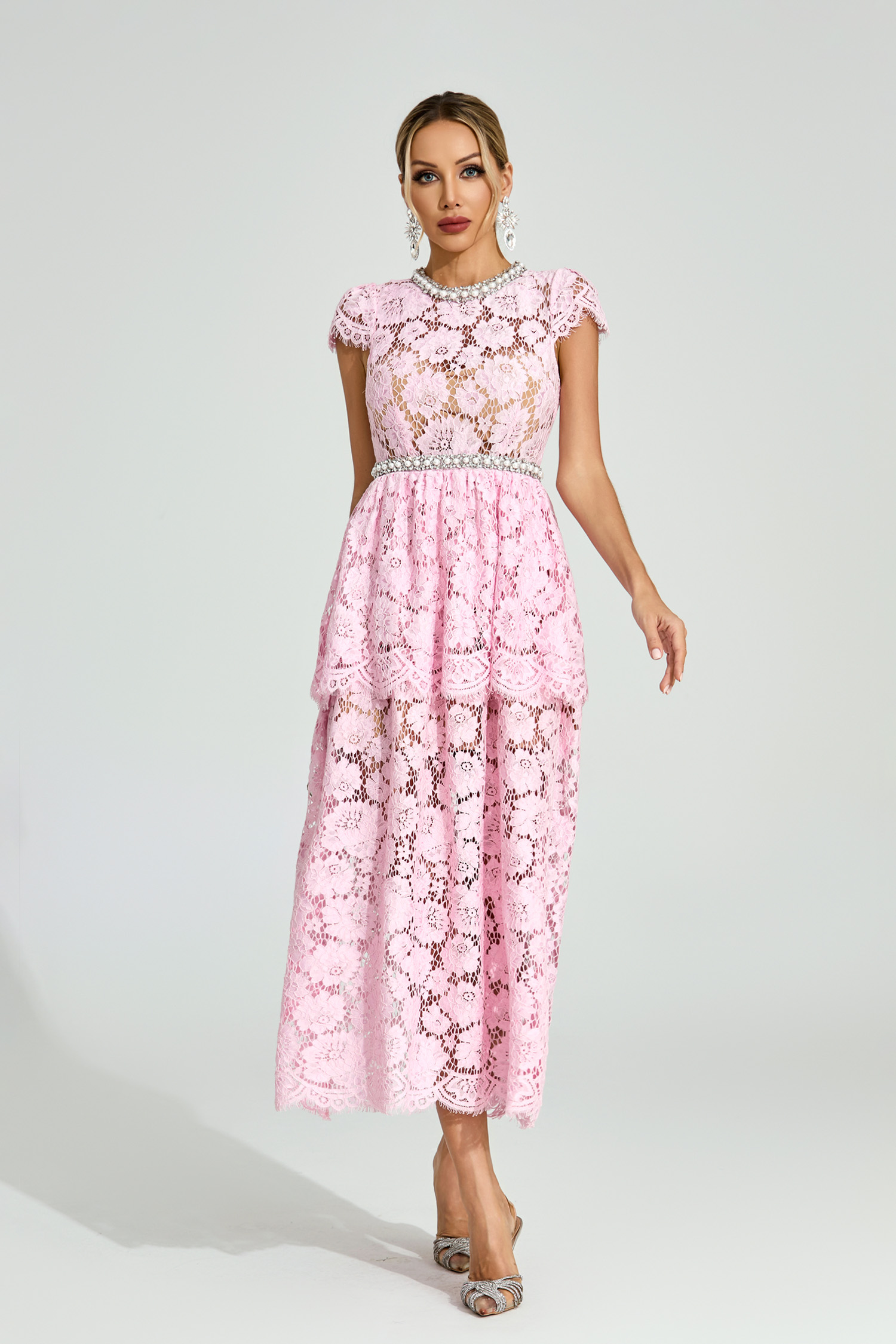 Ternence Pink Lace Madi Dress