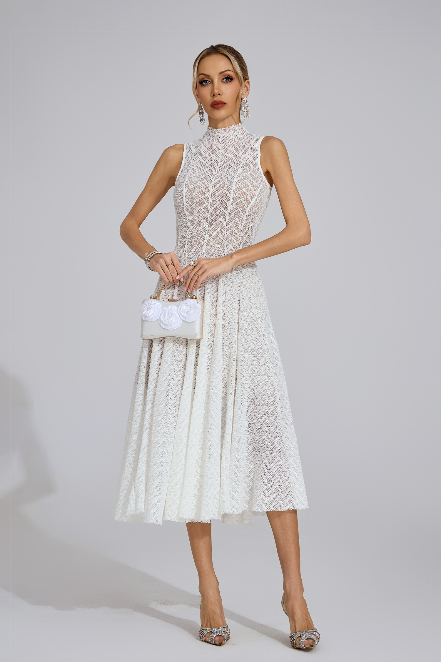 Lucas White Sleeveless Maxi Dress