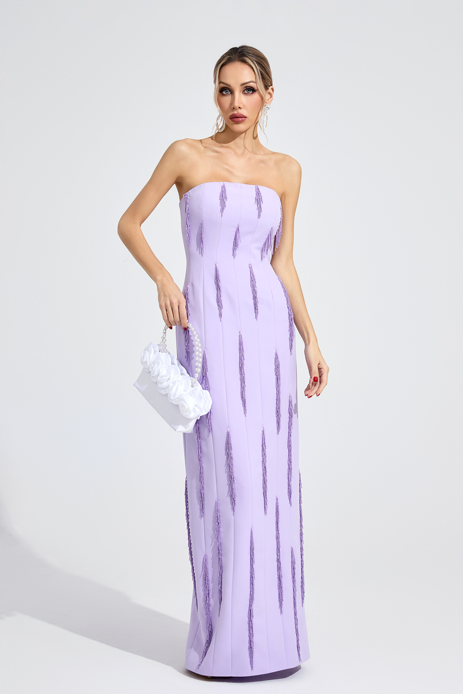 Faelan Violet Floral Maxi Dress