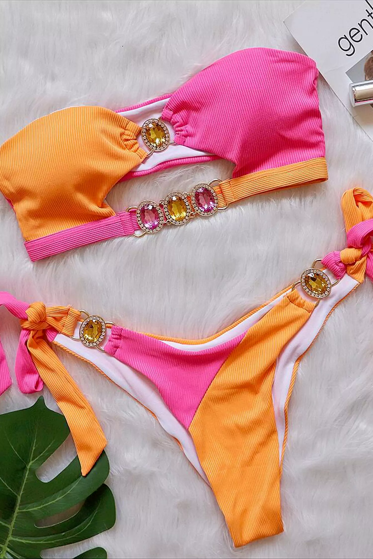 Orange Diamond Bikini
