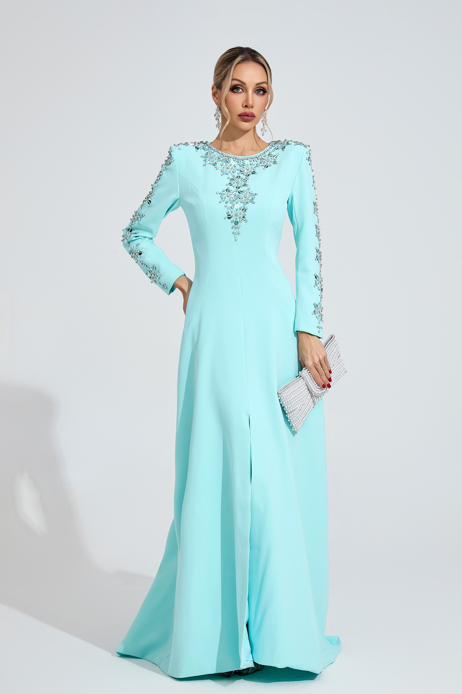 Lucinda Bule Diamond Maxi Dress