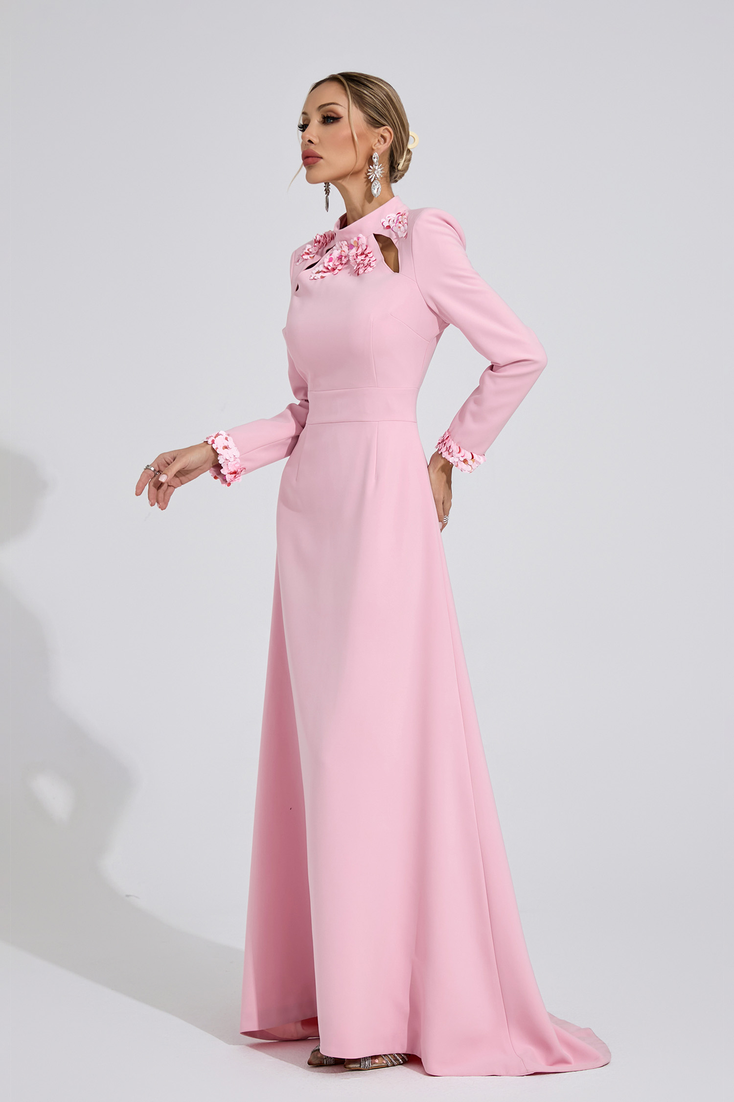Anwen Light Pink Mermaid Maxi Dress