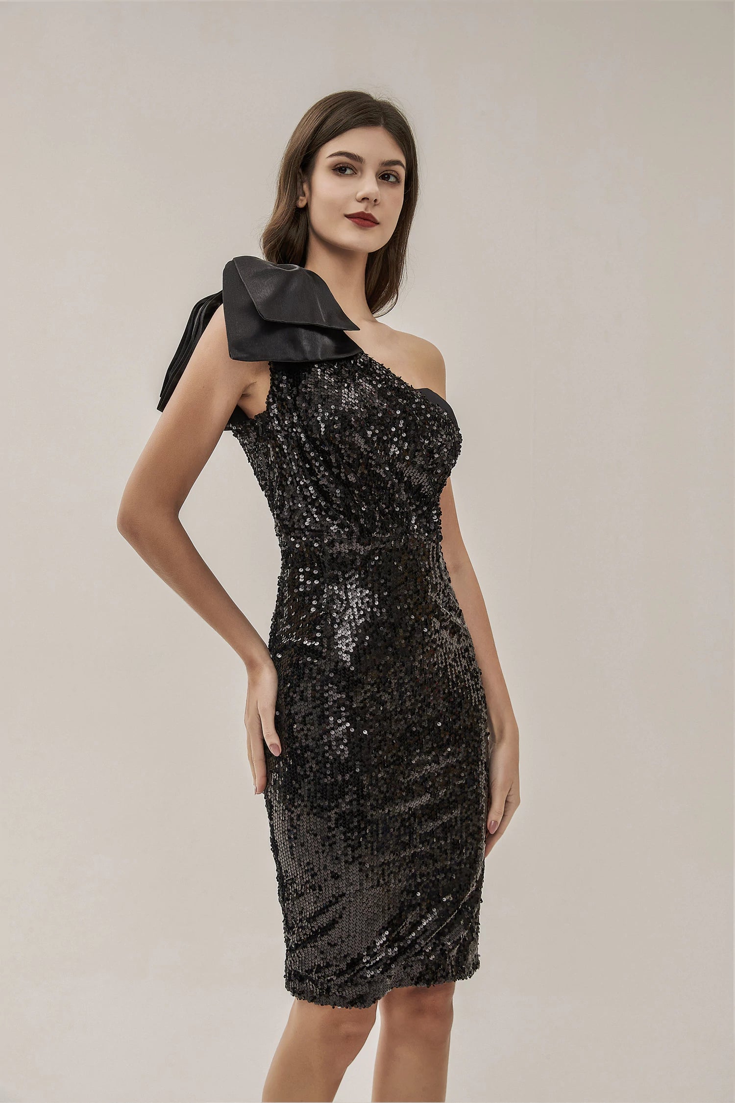 Amari Black Sequin Dress