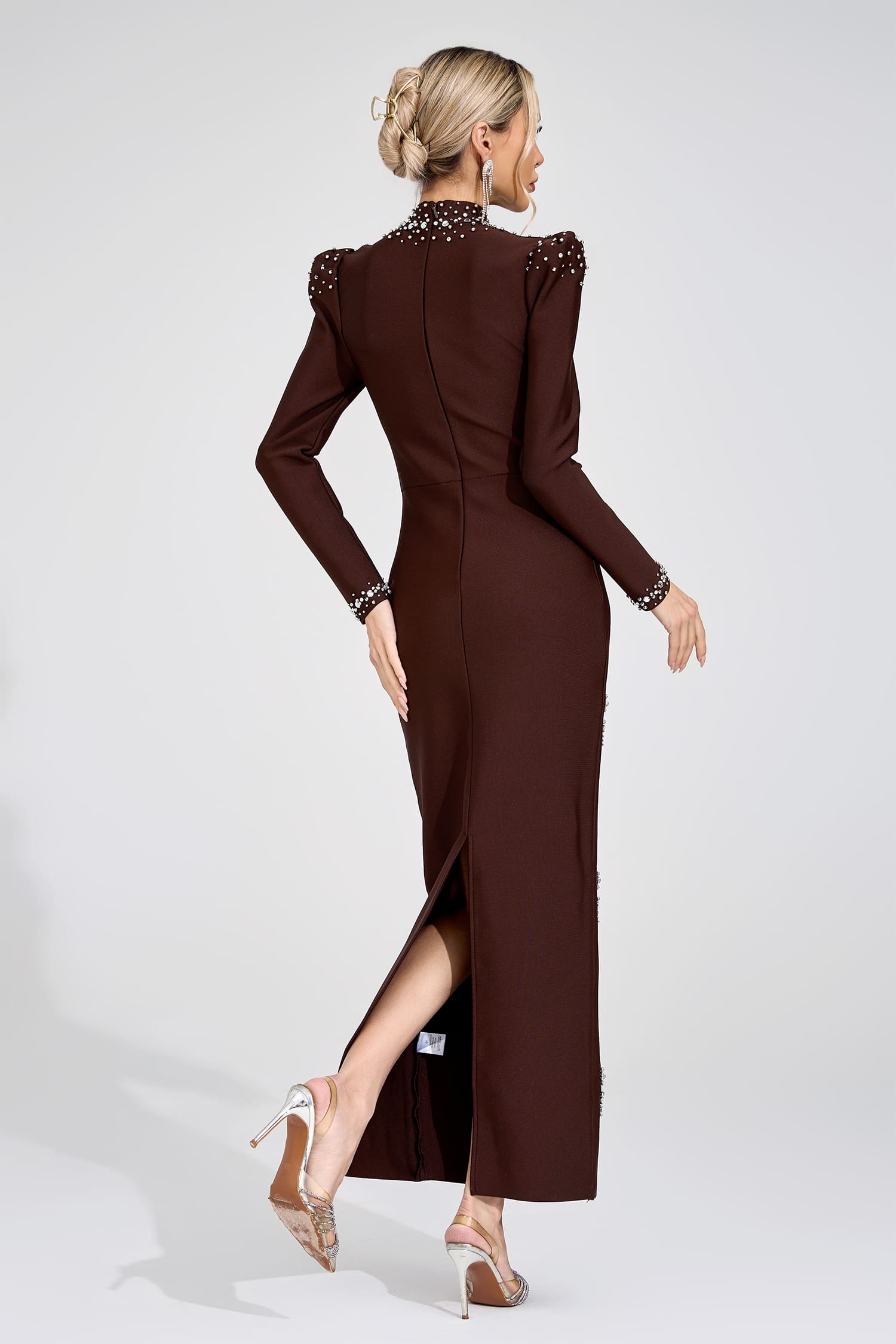 Anthea Brown Bandage Maxi Dress