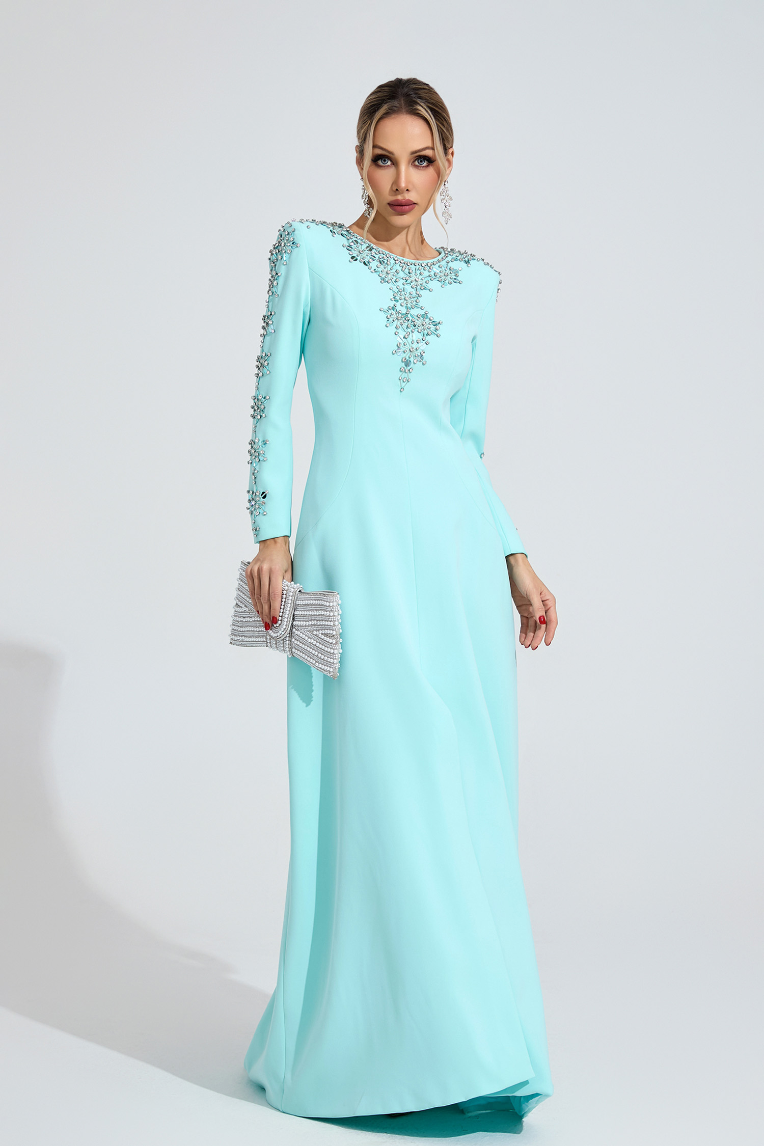 Lucinda Bule Diamond Maxi Dress
