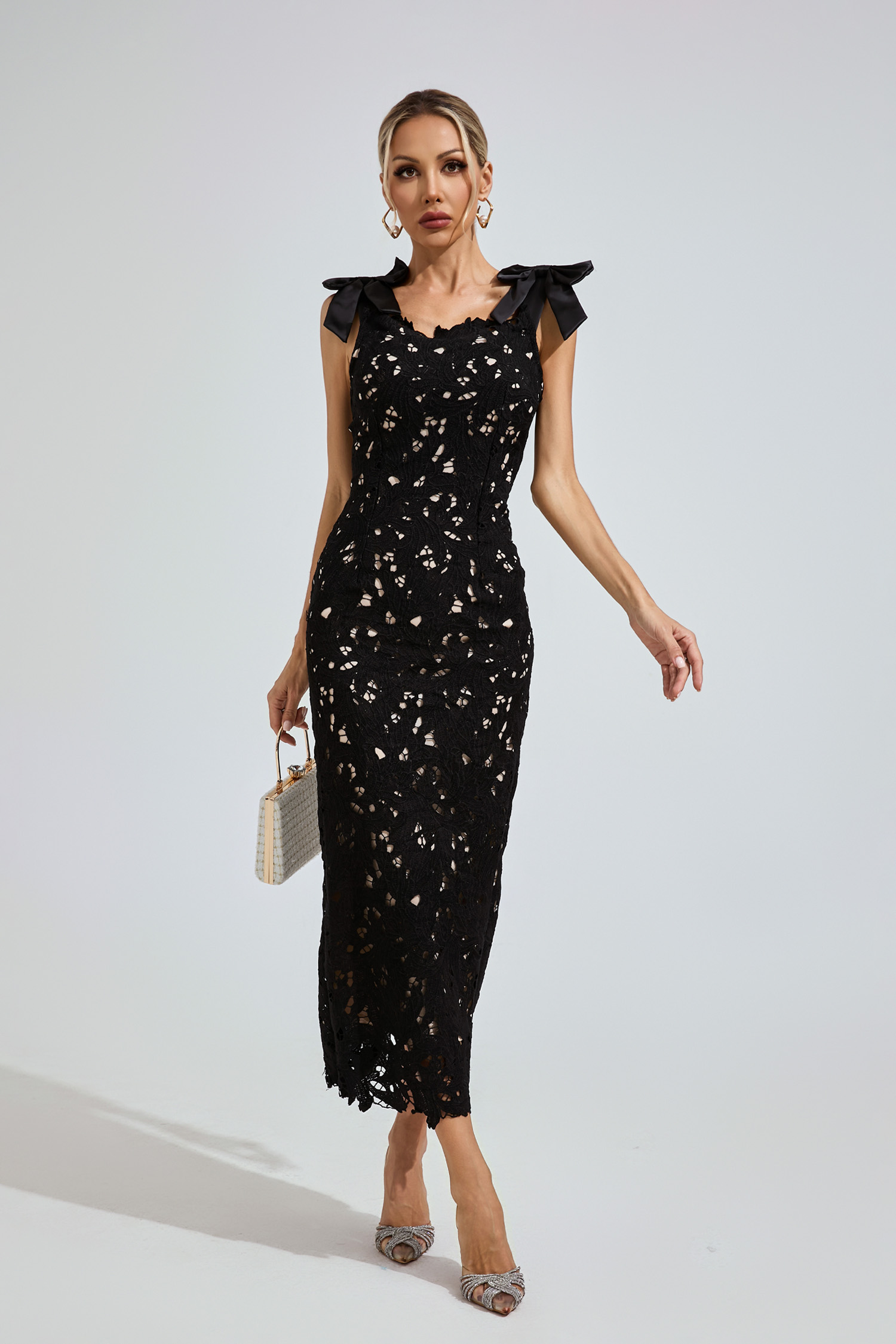 Irwin Ture Black Corset Maxi Dress