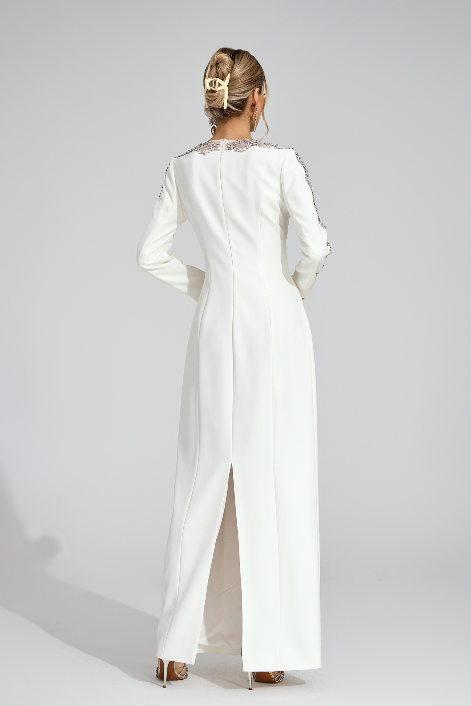 Vex White Diamond Maxi Dress