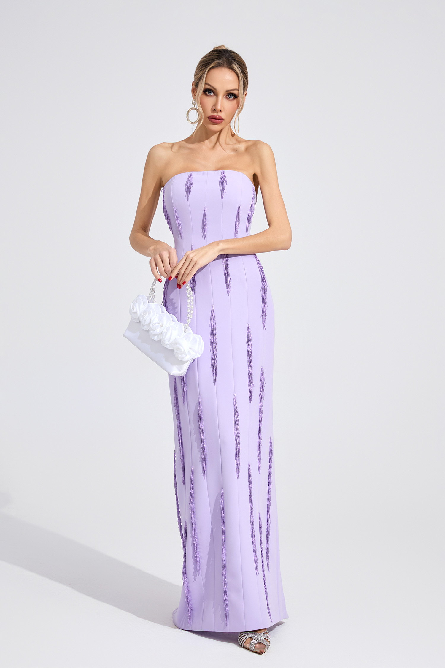 Faelan Violet Floral Maxi Dress