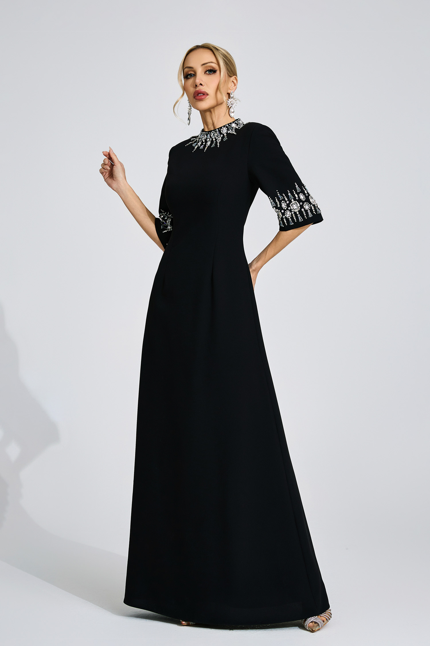 Jade Black Diamond Maxi Dress