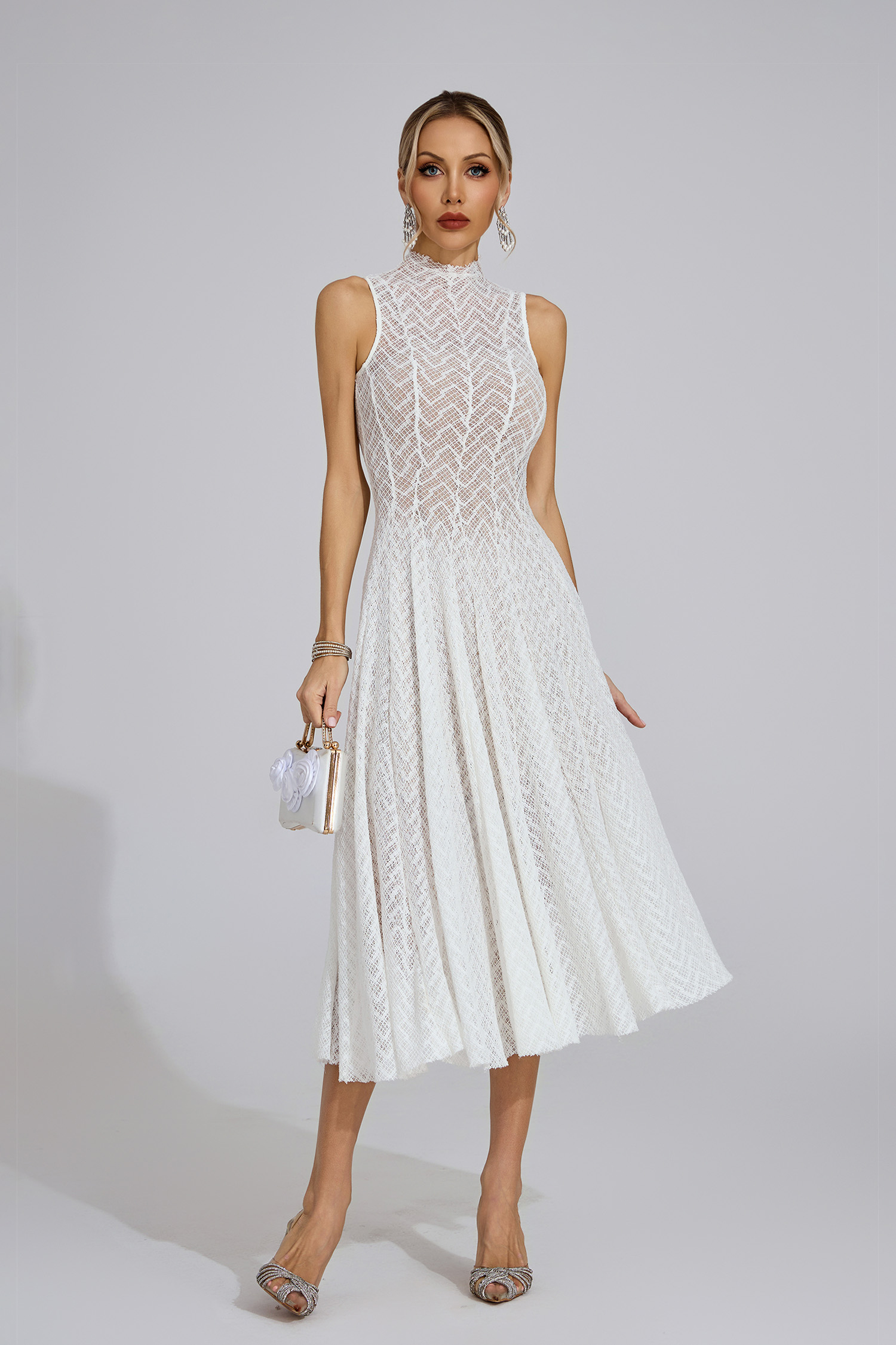 Lucas White Sleeveless Maxi Dress