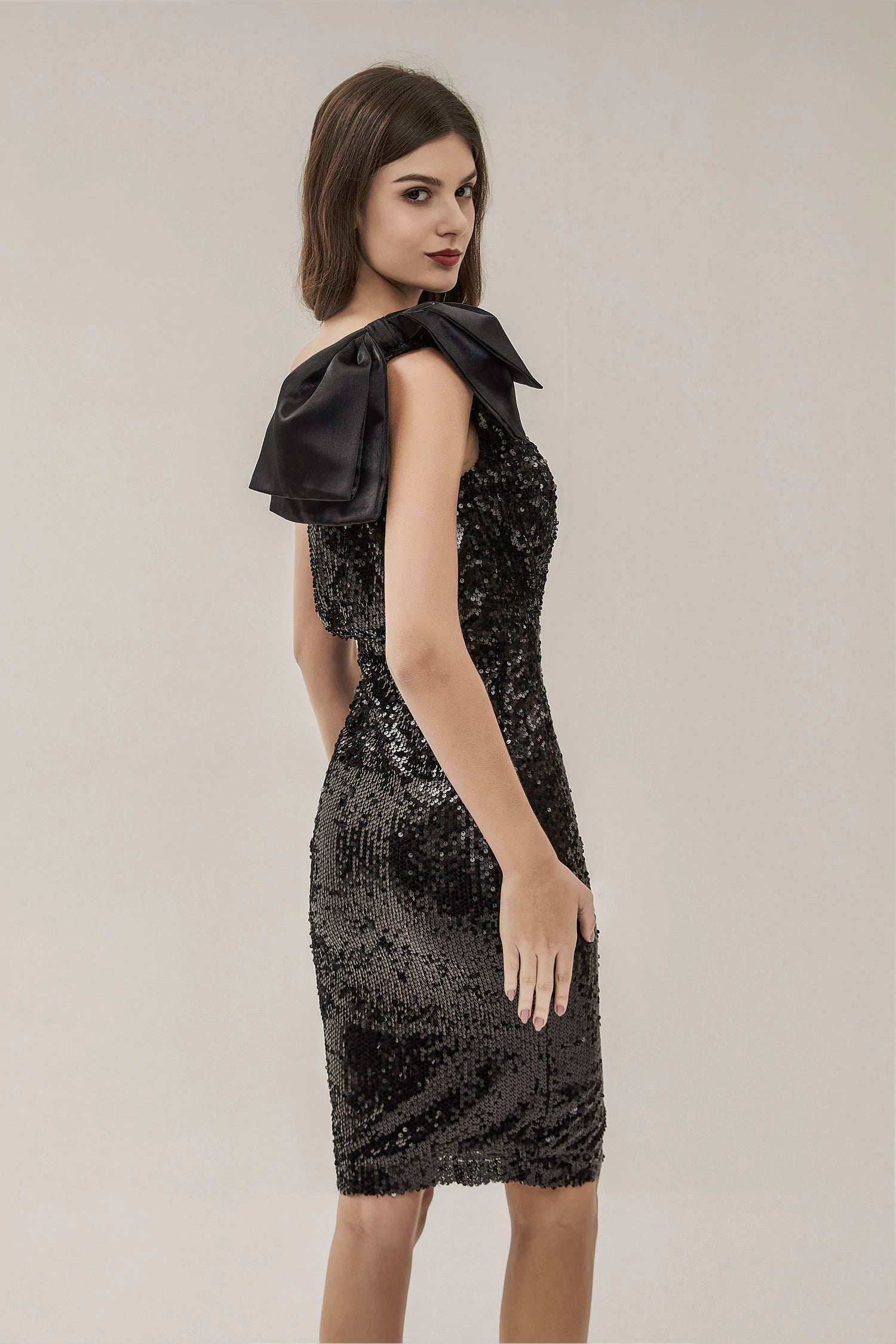 Amari Black Sequin Dress