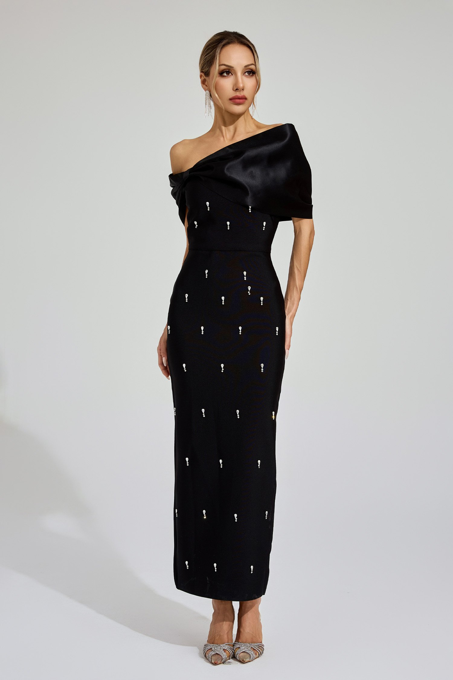Maurice Black Diamond Bandage Dress