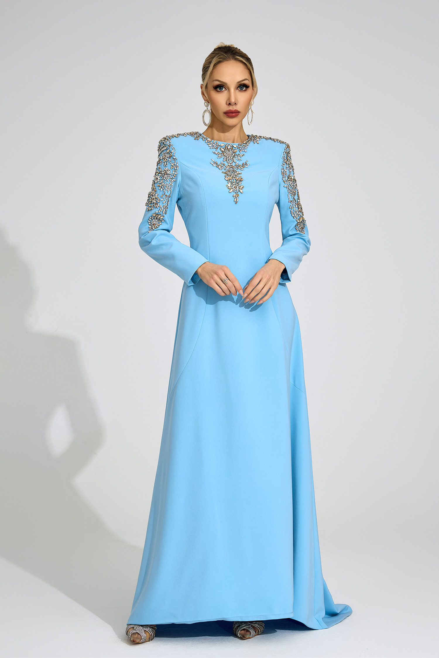 Lucinda Sapphire Bule Diamond Maxi Dress