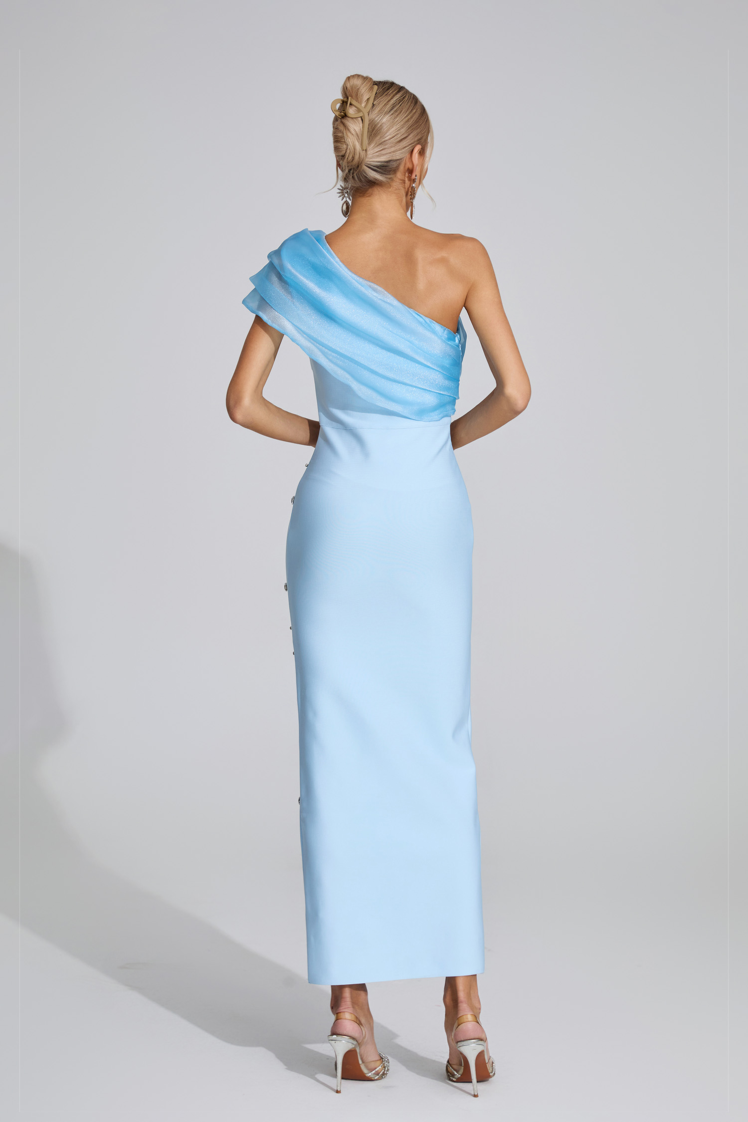 Broderick Blue Diamond Bandage Dress