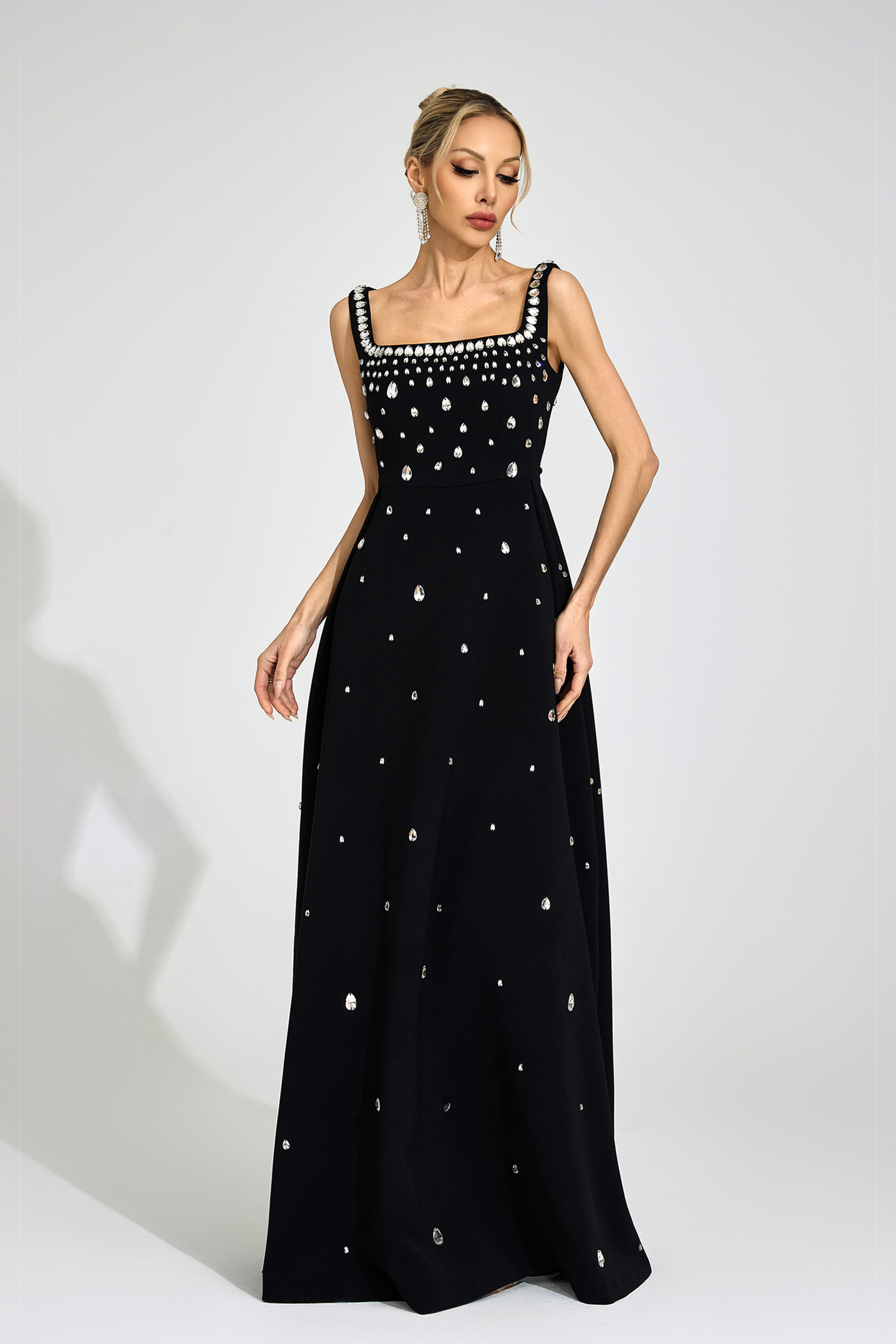 Quinn  Black Diamond Maxi Dress