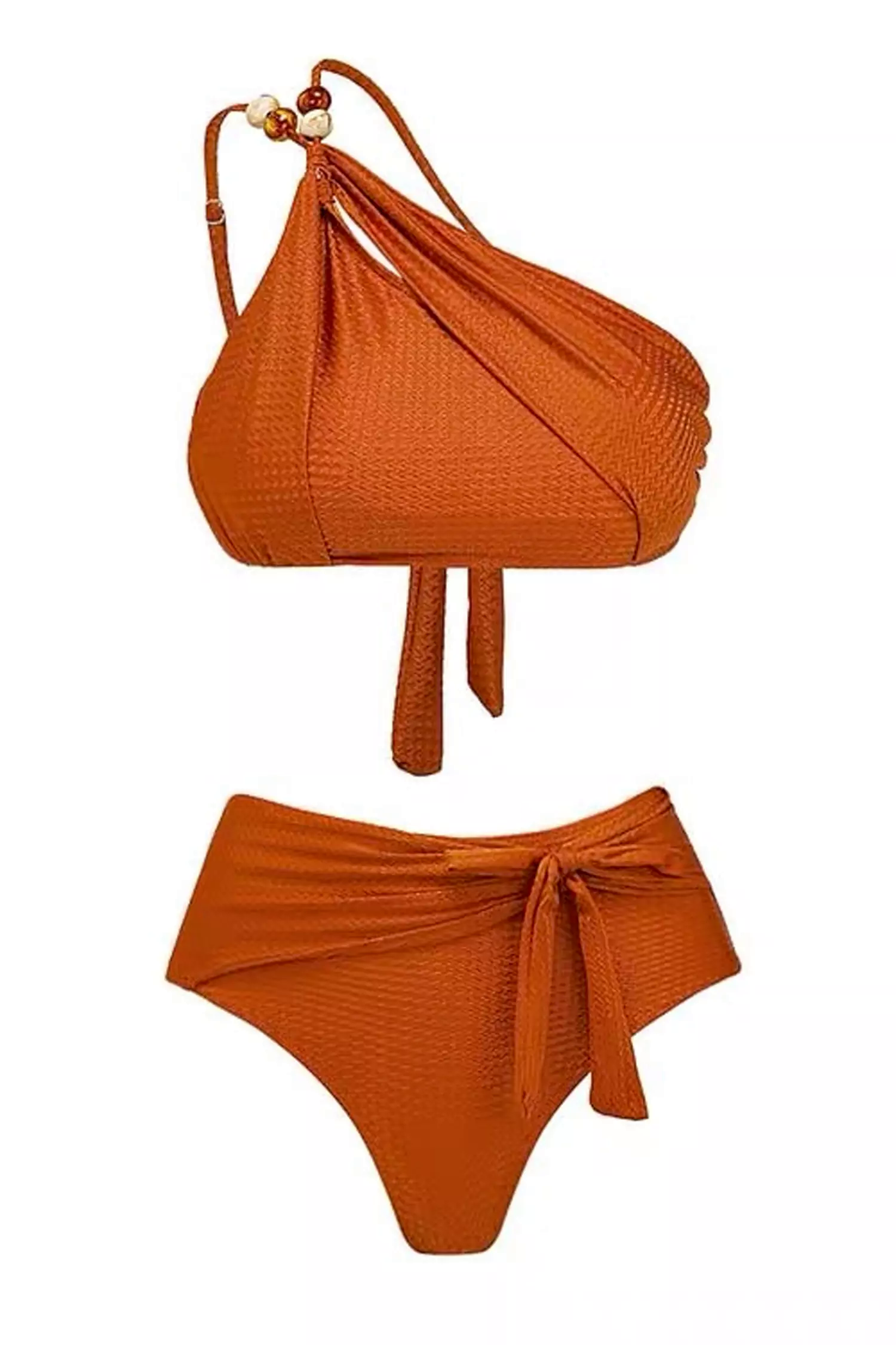 Orange One Shoulder Bikini
