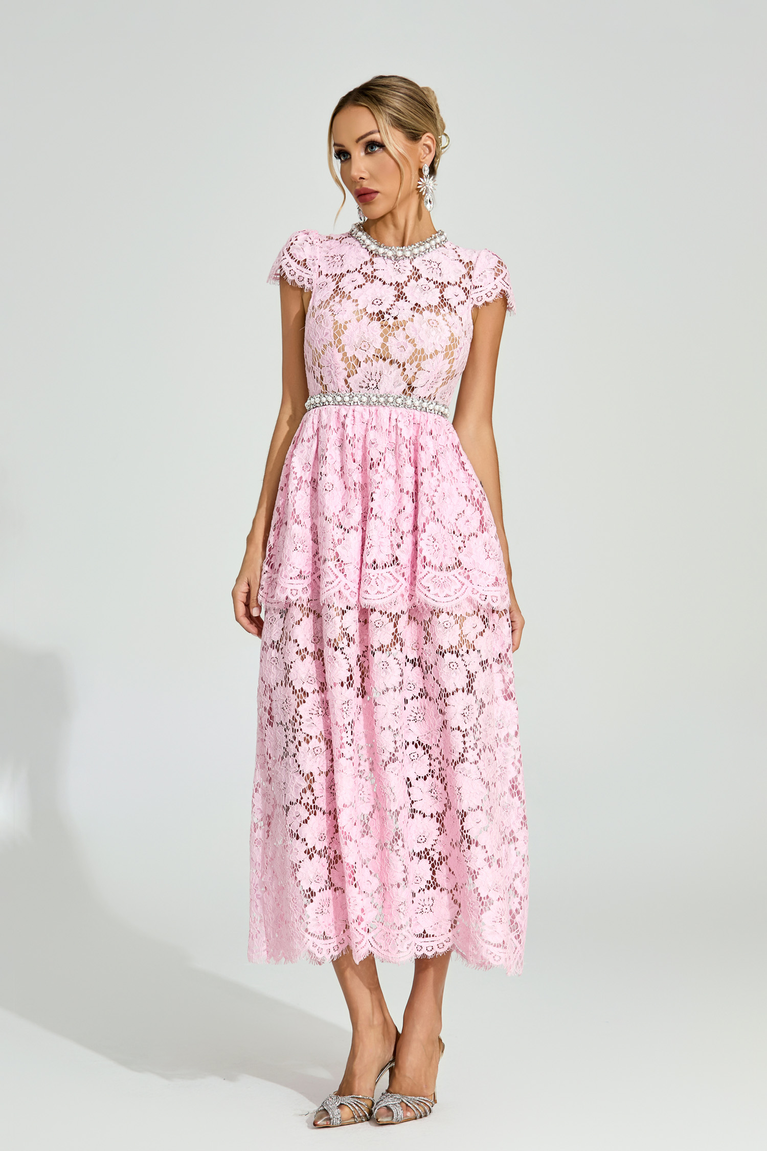 Ternence Pink Lace Madi Dress