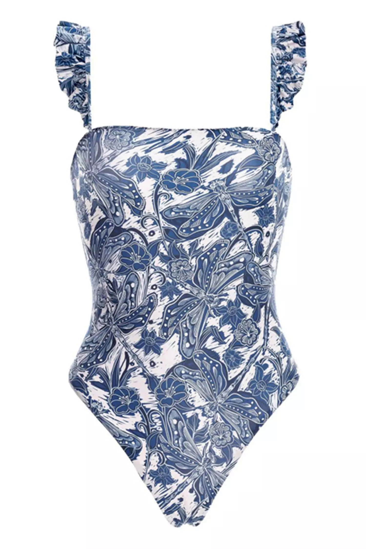 Blue Dragonflies One Piece Swimwear