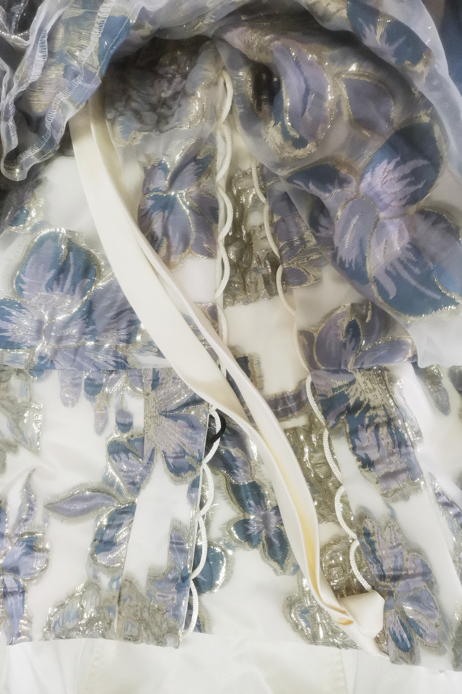 Reem Blue-Purple Flower Off Shoulder Dress