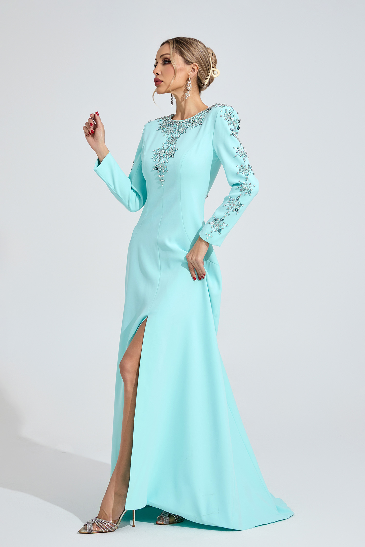 Lucinda Bule Diamond Maxi Dress