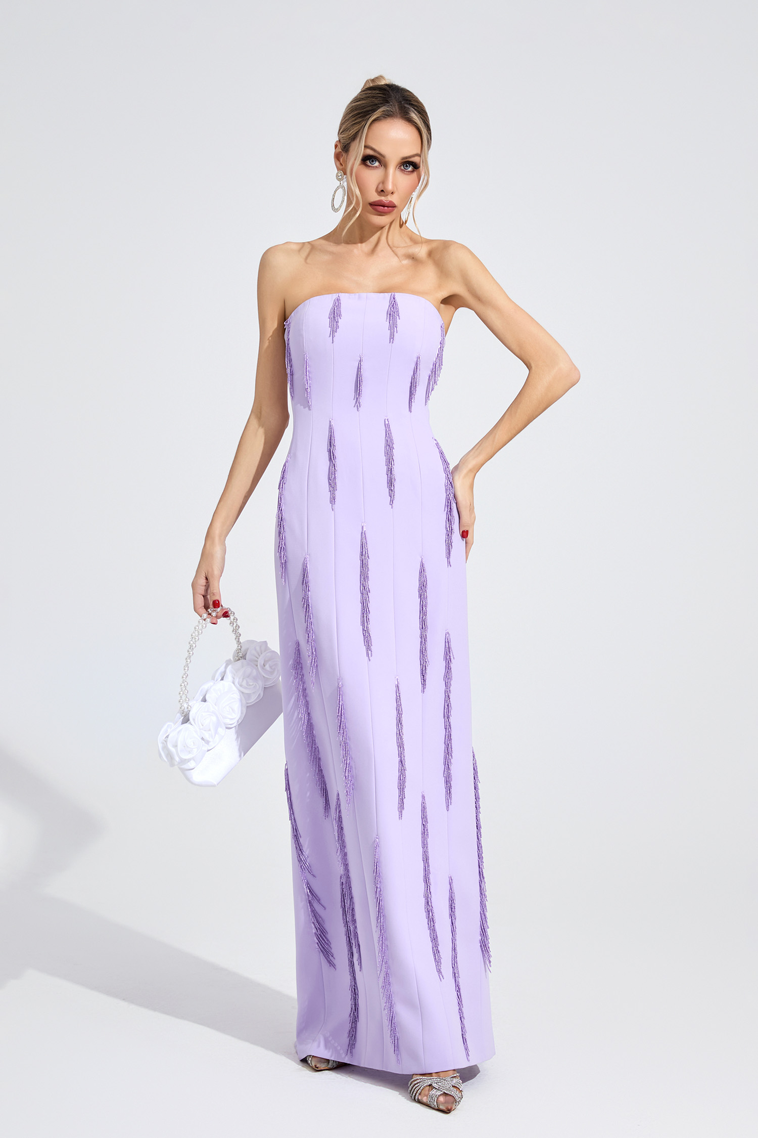 Faelan Violet Floral Maxi Dress