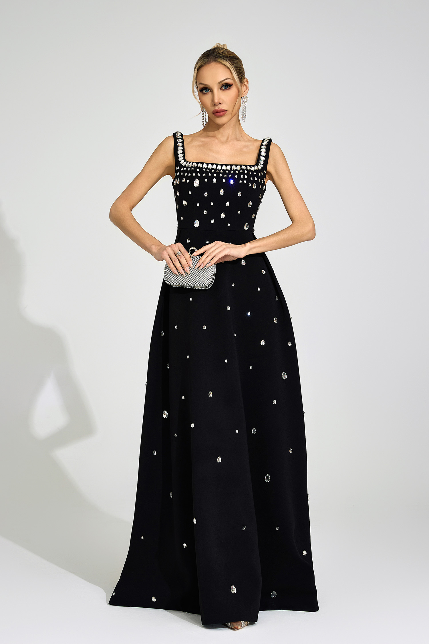 Quinn  Black Diamond Maxi Dress