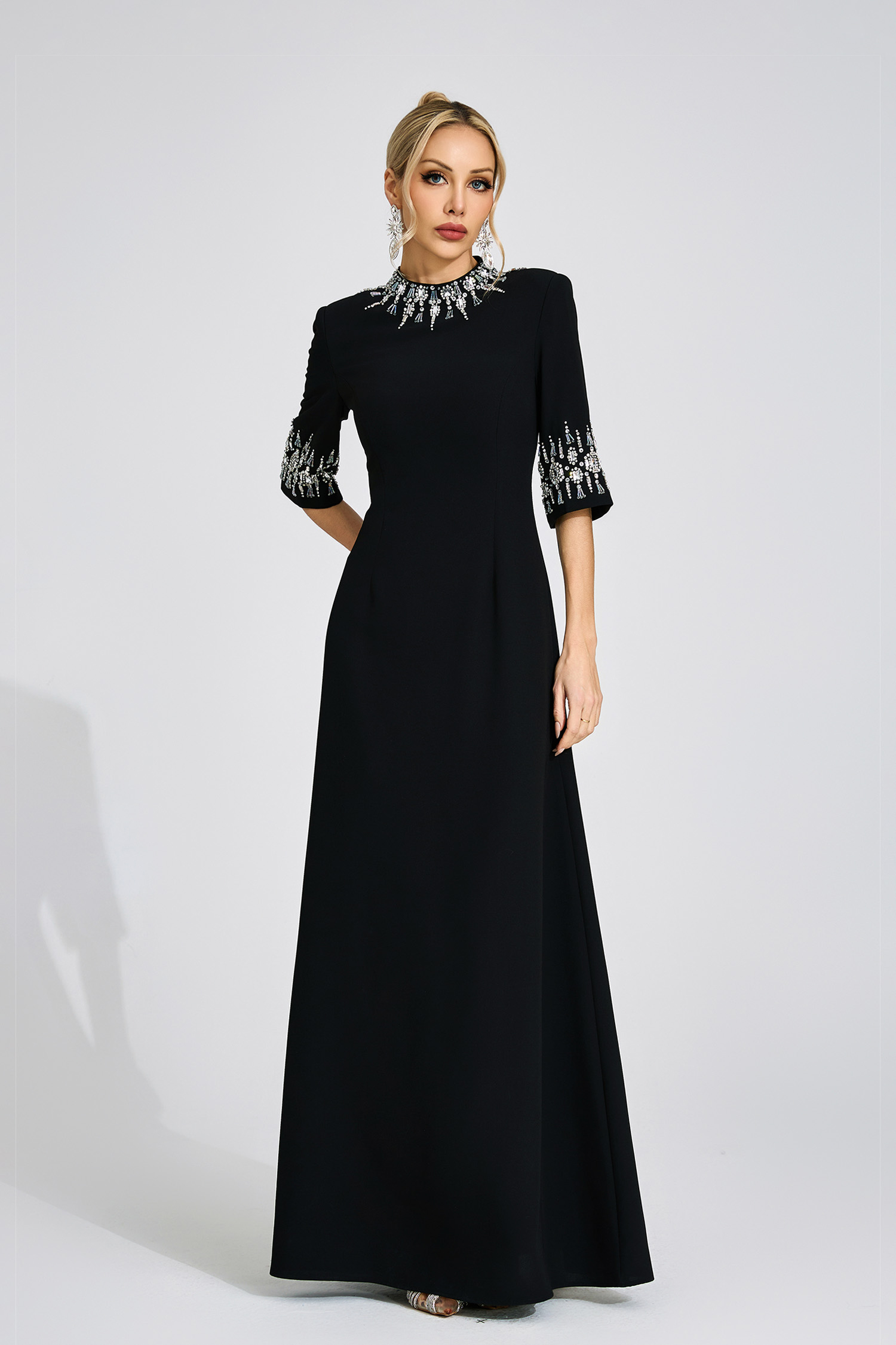 Jade Black Diamond Maxi Dress