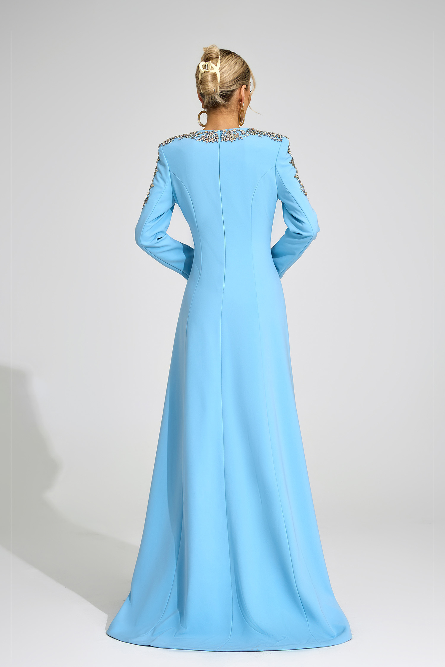 Lucinda Sapphire Bule Diamond Maxi Dress
