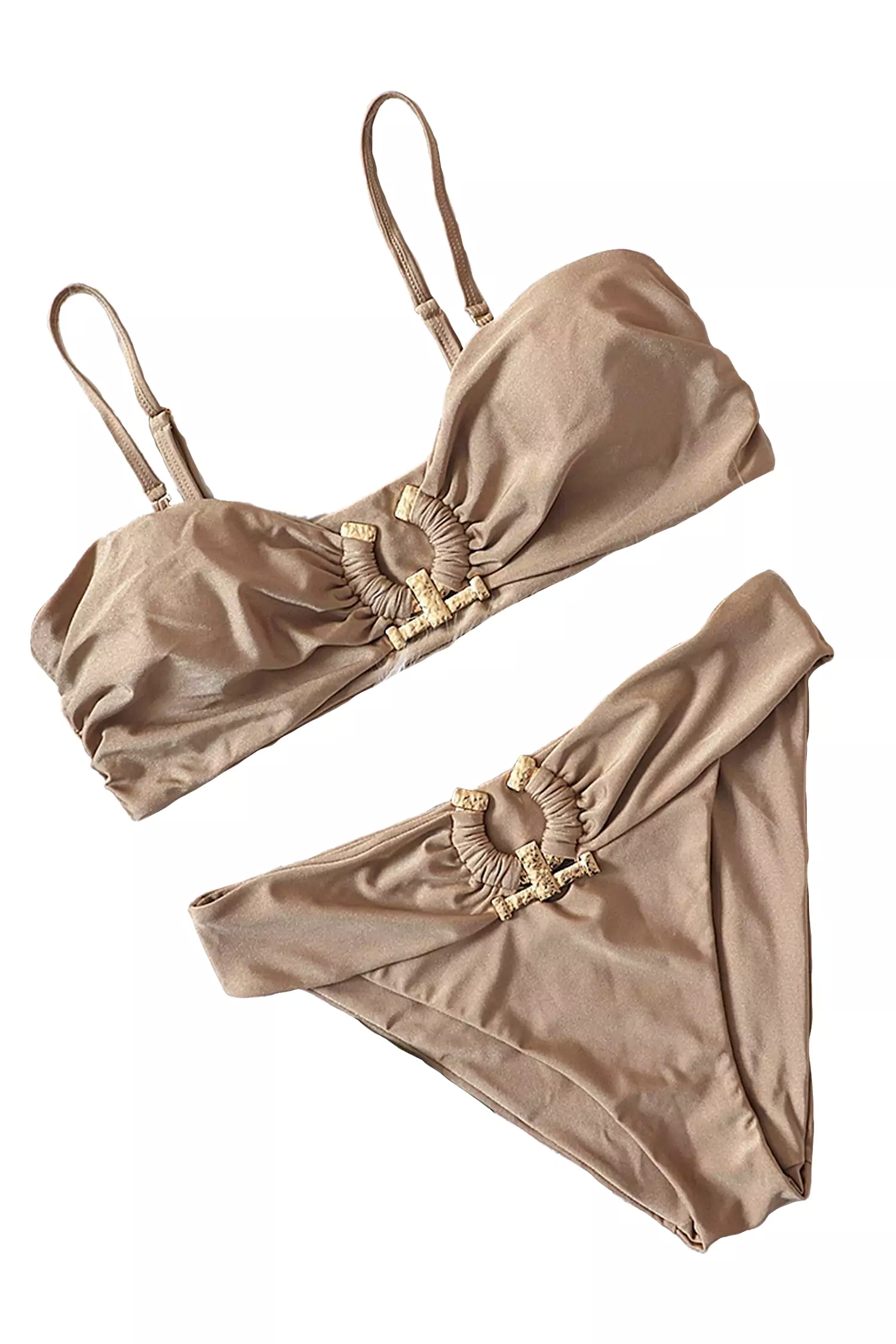 Brown Metal Bikini