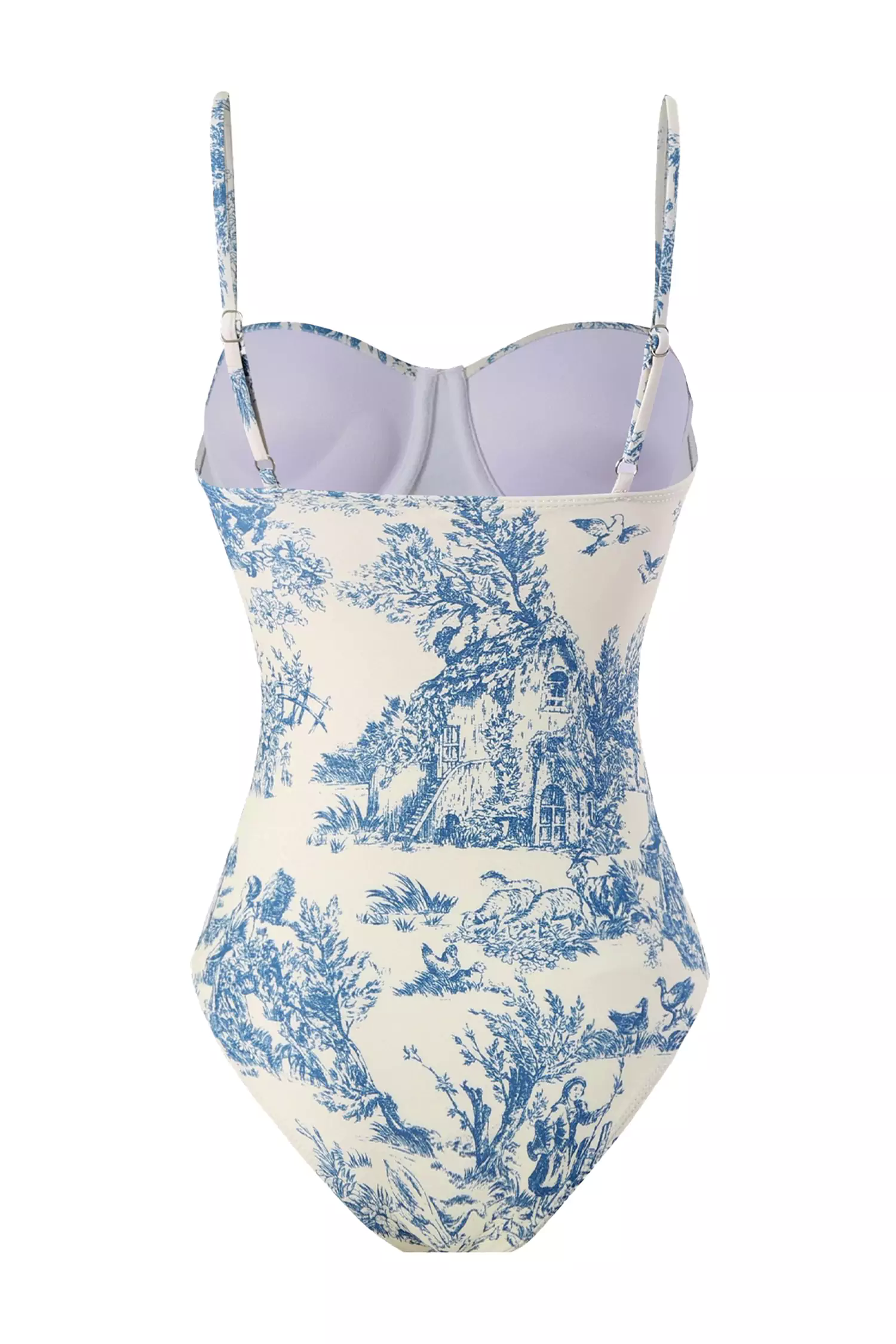 Blue One Piece Swimwear